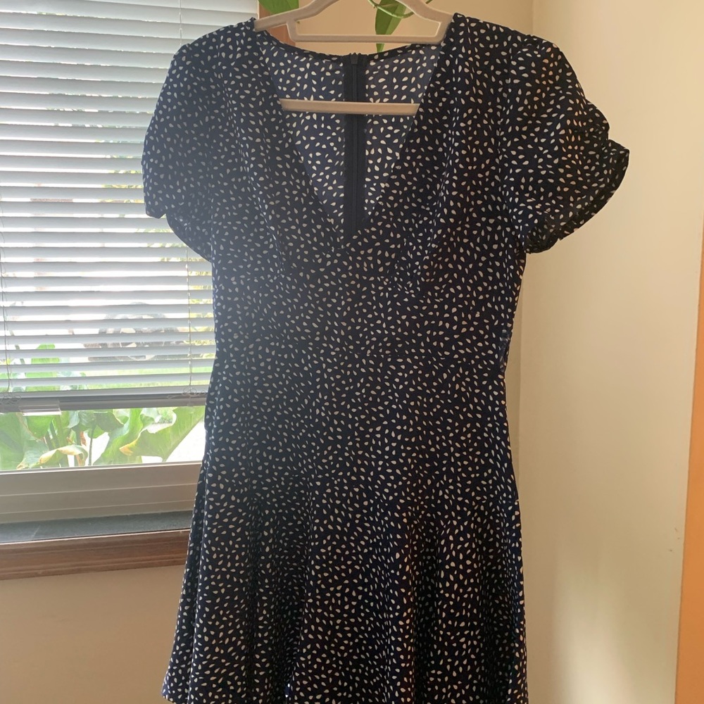 Navy & white mini dress